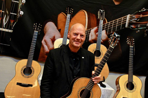 Finn Olafsson and his Kehlet Grand Folk Finn Olafsson Signature guitar