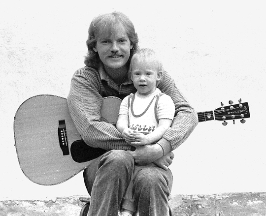 Finn with his daughter Maria - 1984